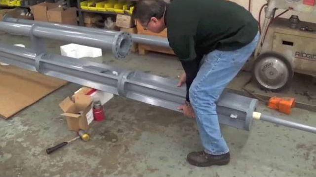 Design & Assembly of 24' Long Vertical Centrifugal Thermoplastic Pump